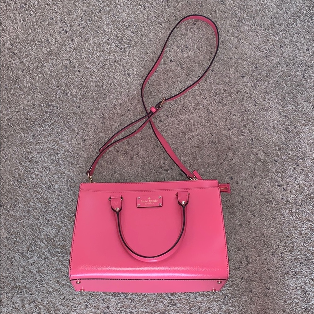 Hot pink crossbody Kate Spade bag